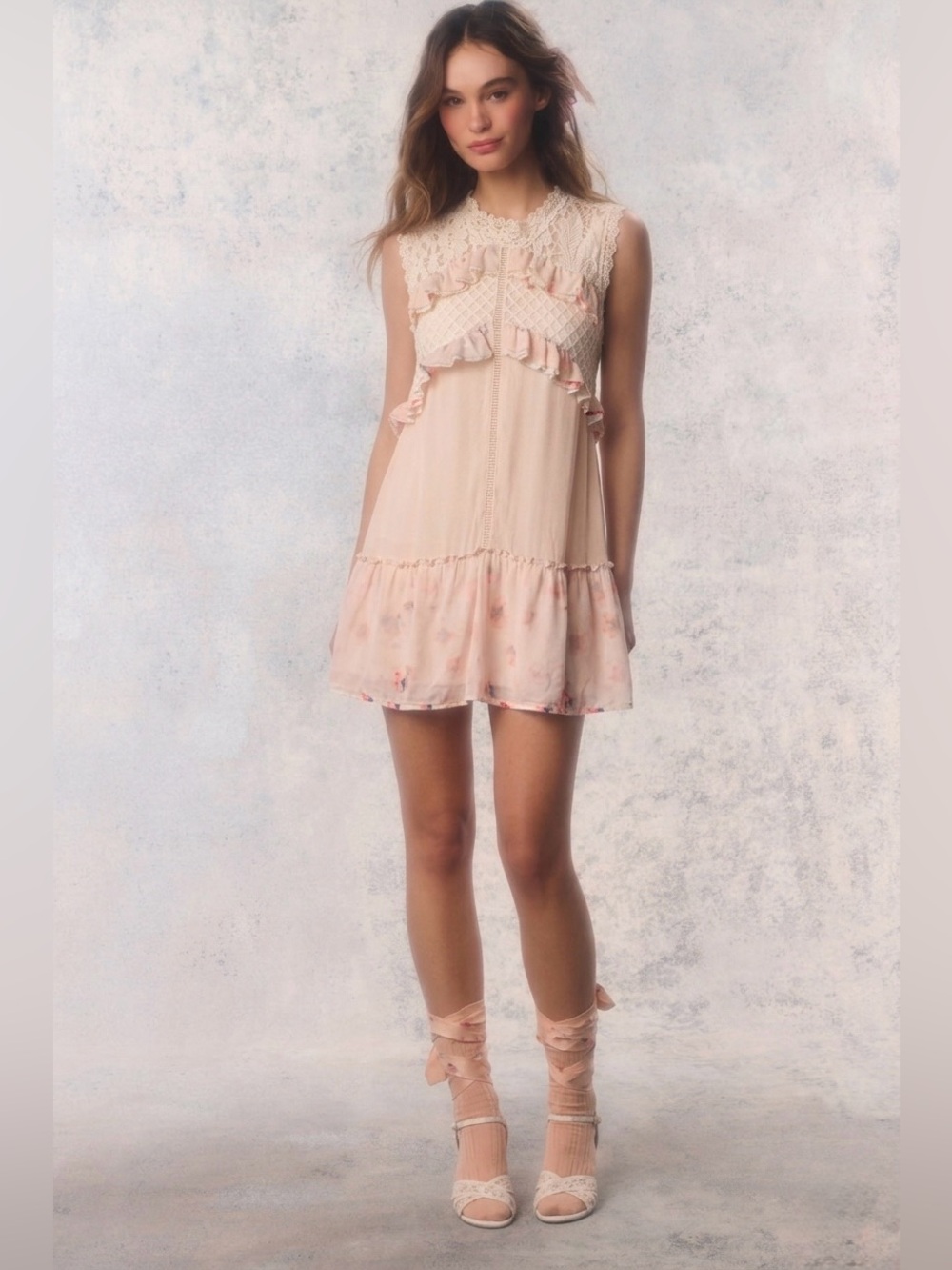 POL  ruffled tunic /mini dress